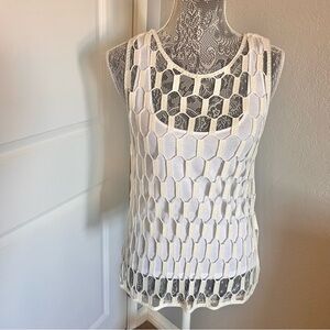 Zara Mesh Overlay Tank Top